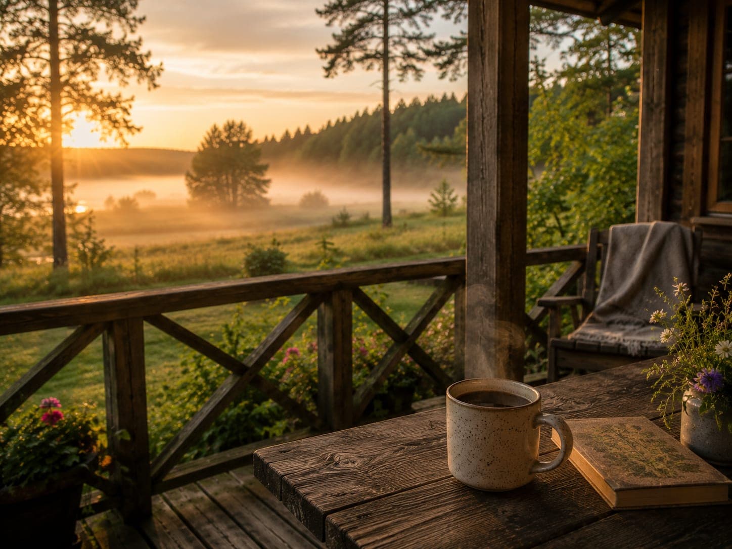 A calm morning at the homestead