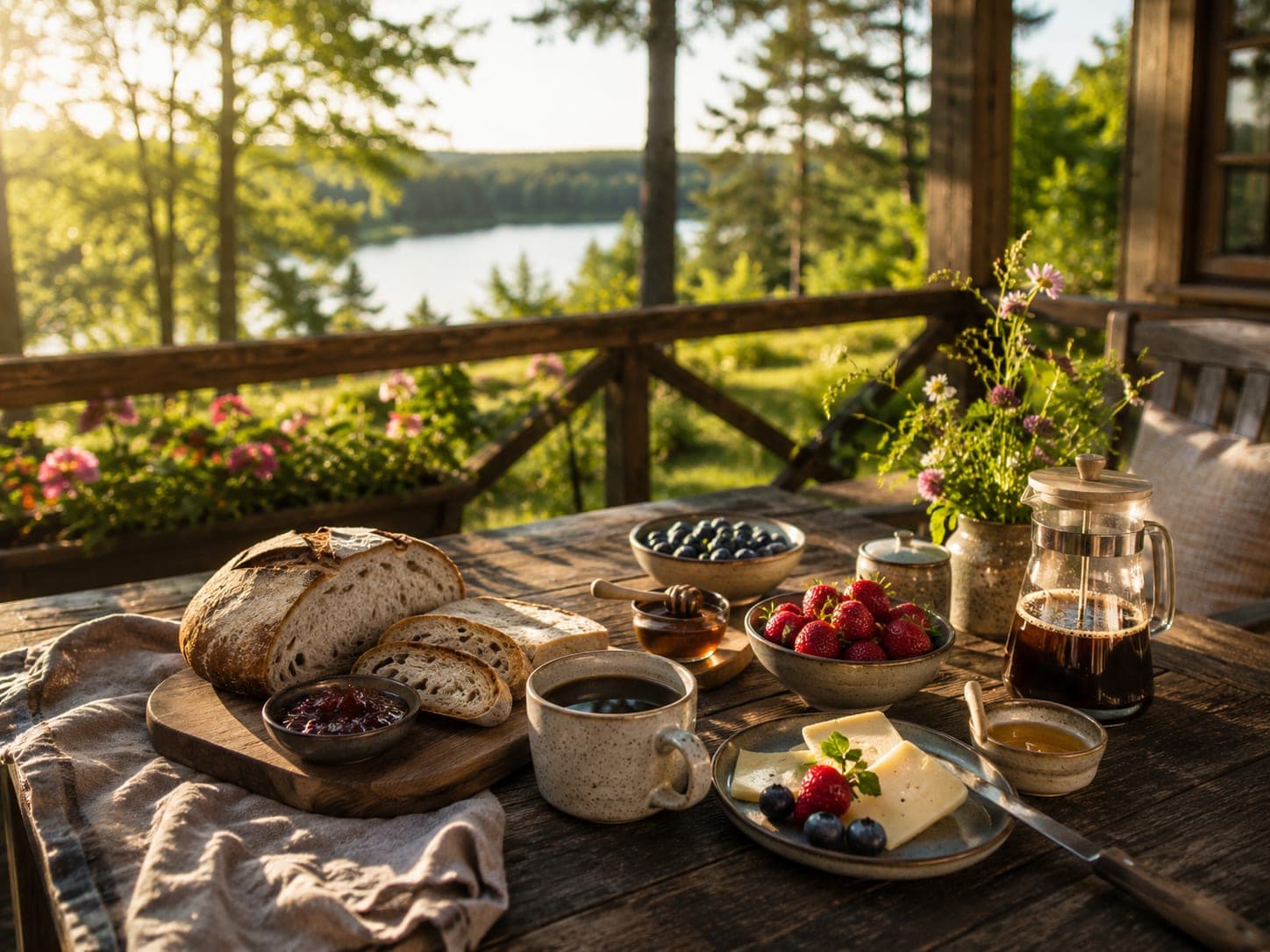 Breakfast at the homestead