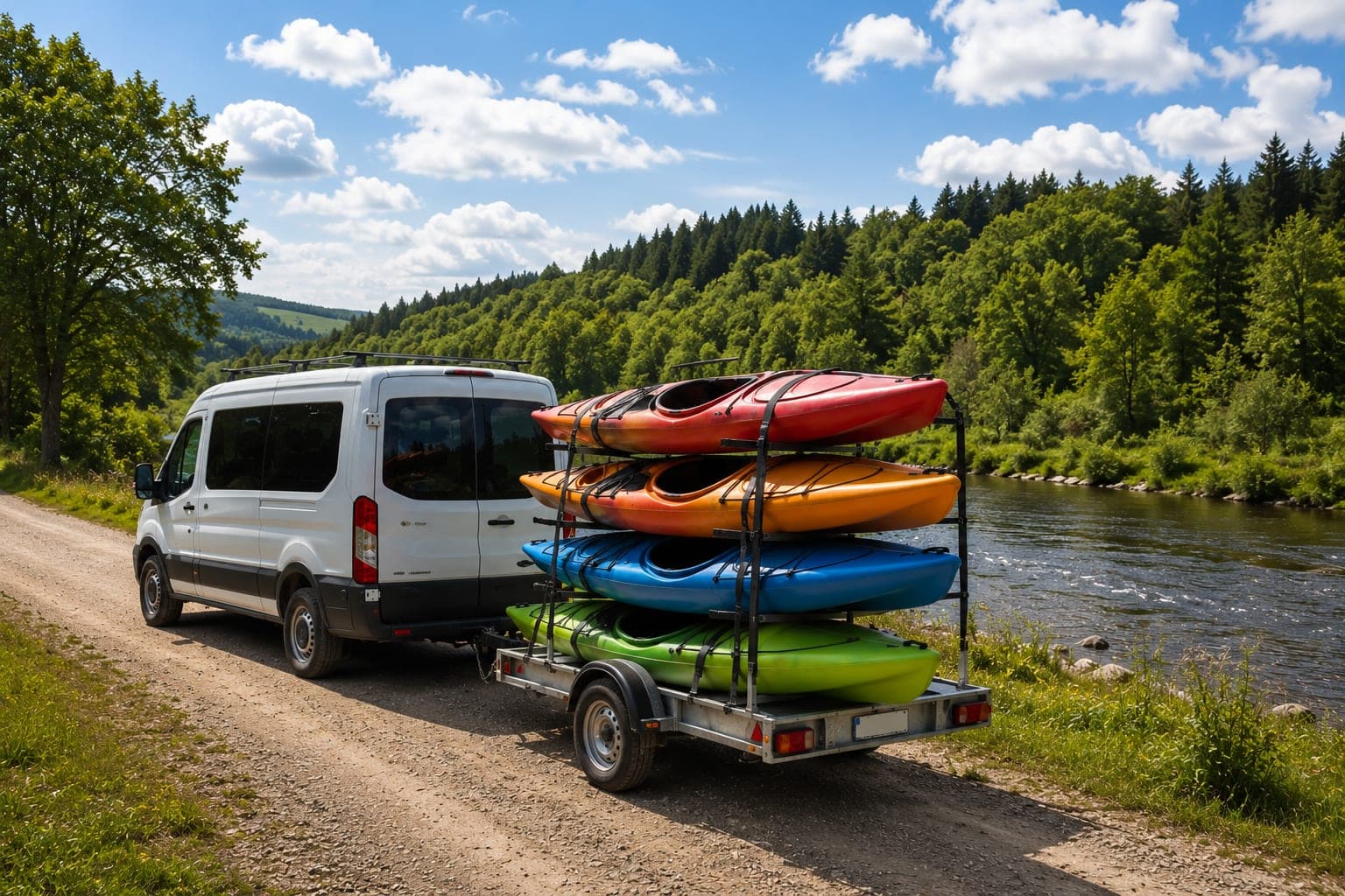 Transport for a kayak trip